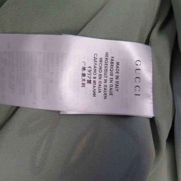 Gucci Flora Kris Knight Print Dress Light Green 40 - Picture 7 of 7